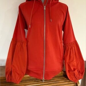 ATHLETA Women's Orange long sleeve full zip Hoodie size XS